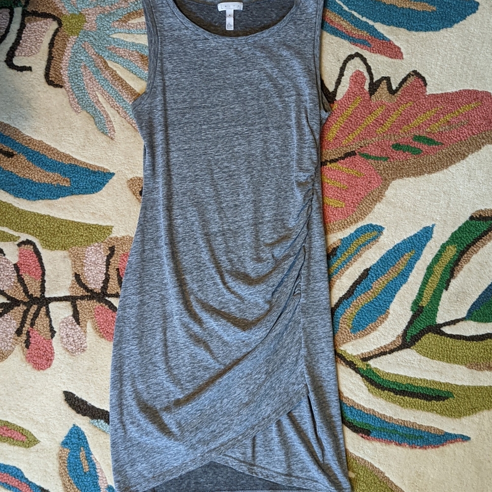 Leith Crew Neck Ruched Body-Con Dress